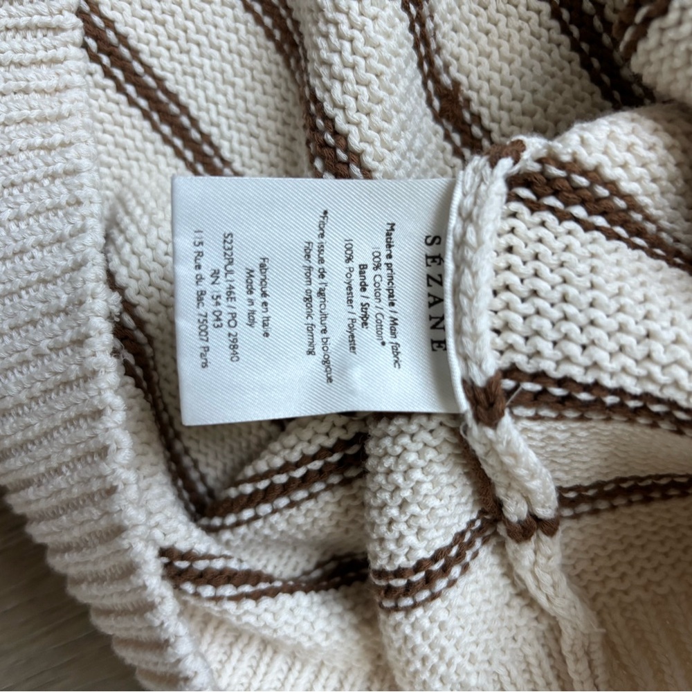 Sezane Leontine Jumper - ecru/camel - Picture 6 of 6
